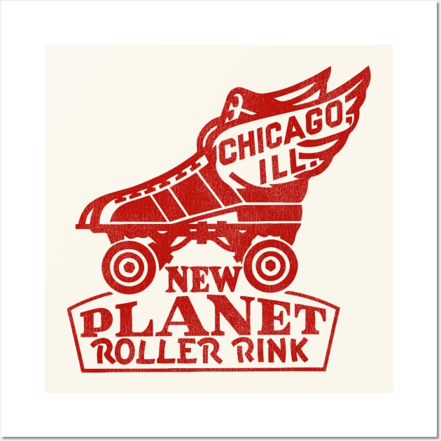 New Planet Roller Rink Vintage Defunct Skating Club Wall Art by darklordpug